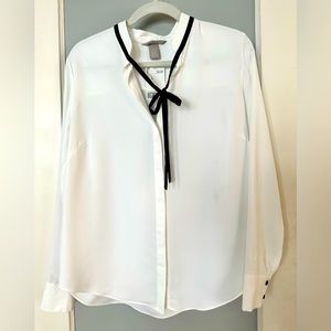 H&M Tie Neck Blouse